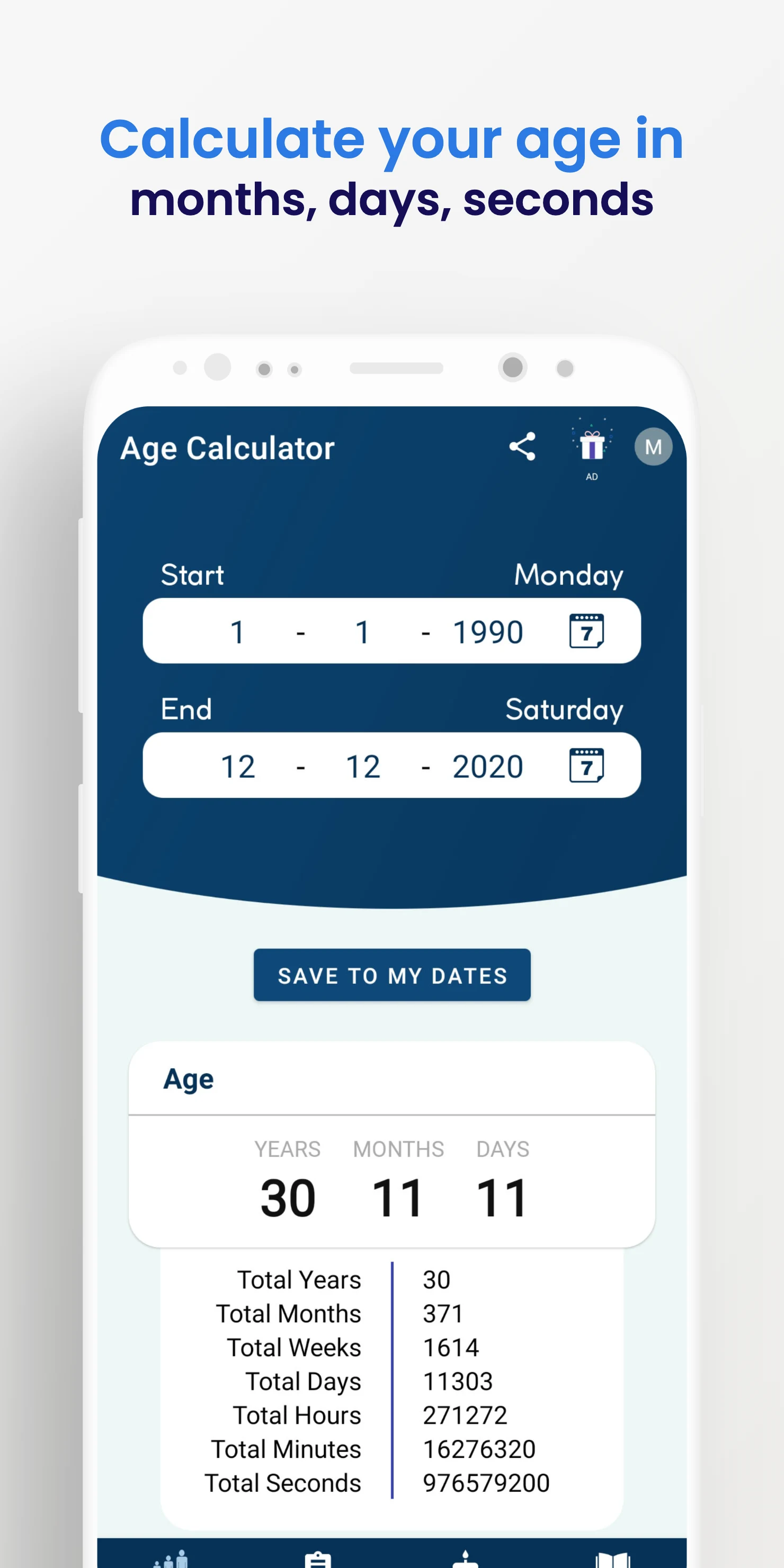 Age Calculator - Date of Birth screenshot