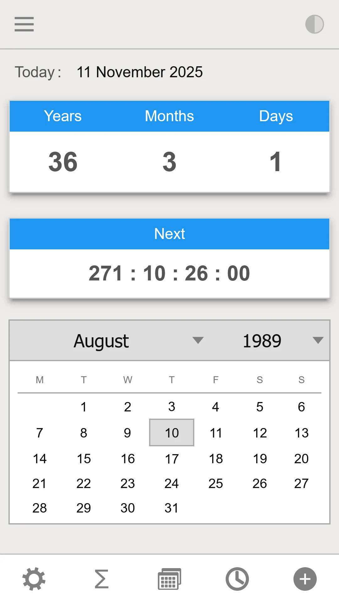Age Calculator - Date of Birth screenshot